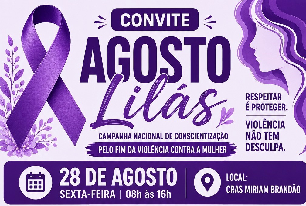 Agosto Lilás: Prefeitura reforça ações de combate à violência contra a mulher