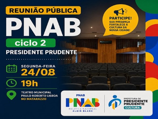 Cultura realiza reunião pública sobre o Ciclo 2 da Política Nacional Aldir Blanc