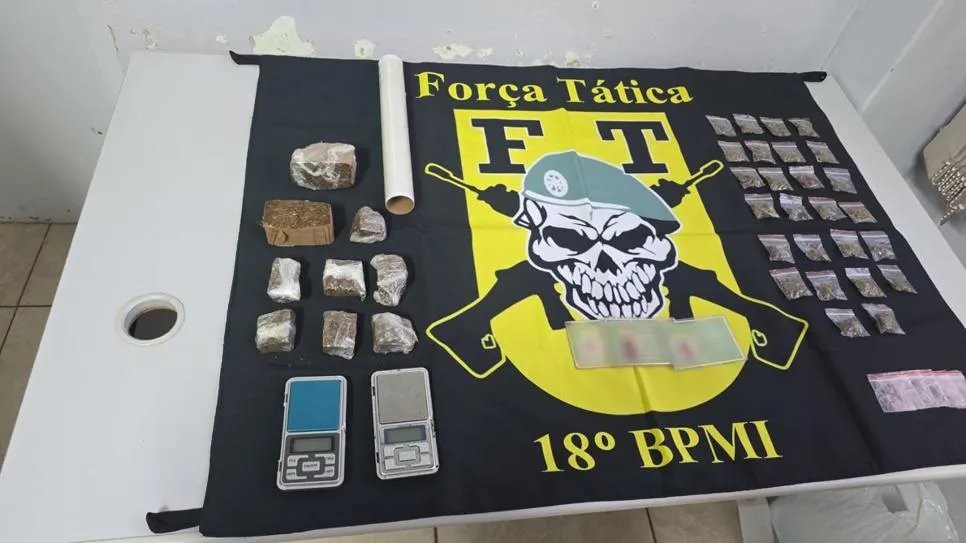 Jovem de 19 anos é preso por tráfico de drogas no Conjunto João Domingos Netto em Presidente Prudente