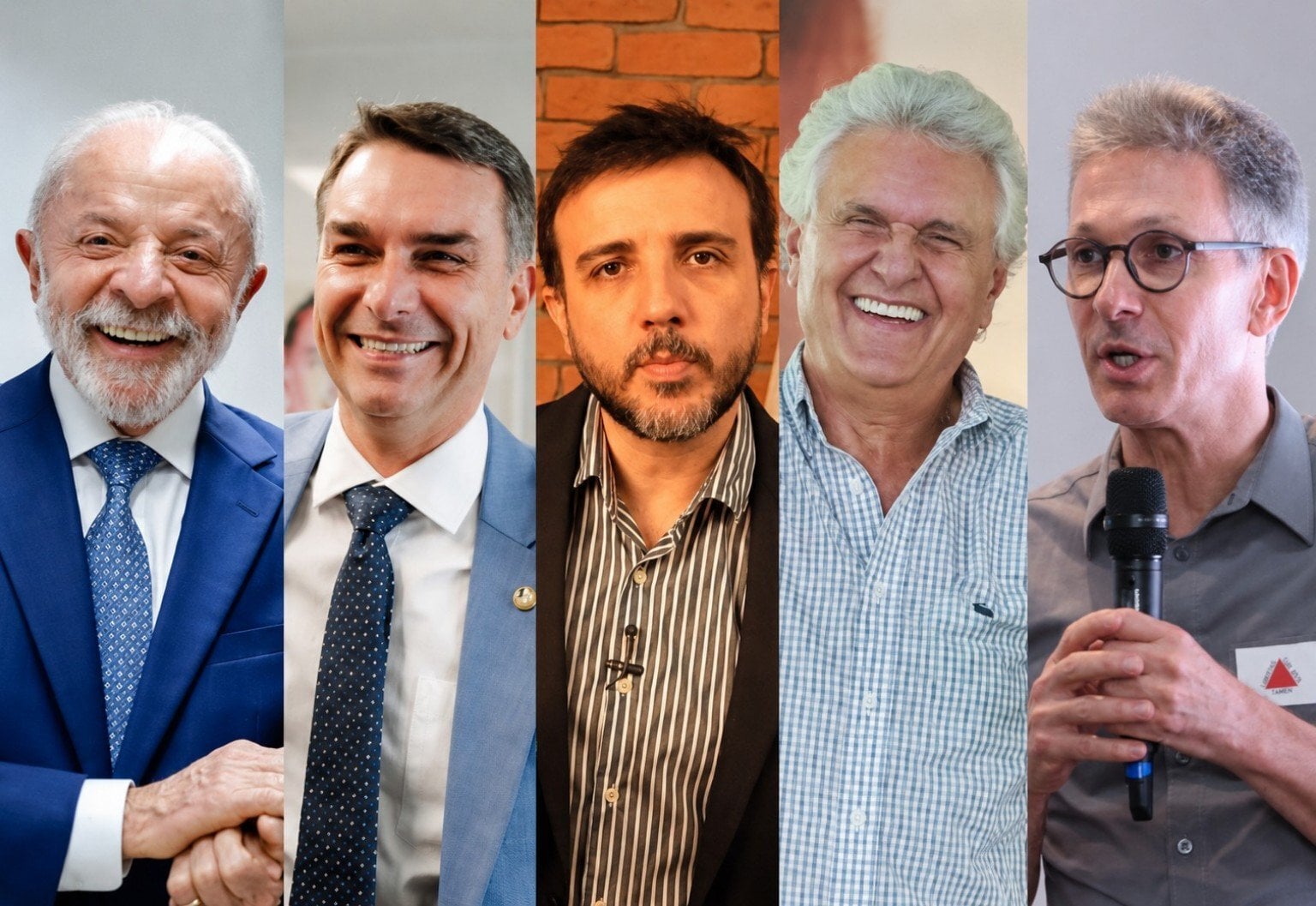 Debate na Band reúne Caiado, Zema, Renan e Cury sem Lula e Flávio