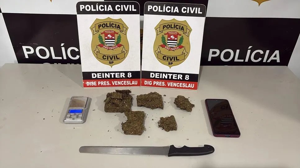 Após monitoramento, homem de 29 anos é preso com 288 gramas de maconha em Presidente Venceslau