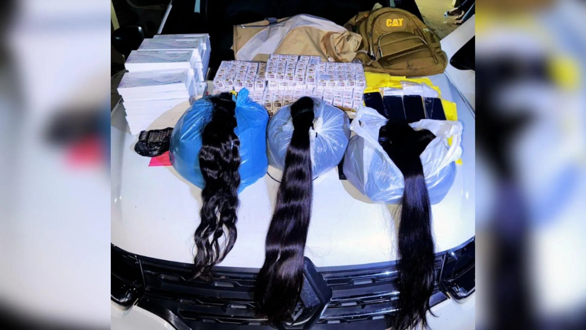 Homem é preso com carga de R$ 500 mil em cabelo humano, medicamentos e celulares em Teodoro Sampaio