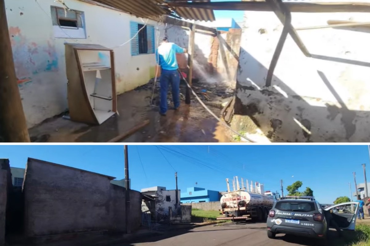 Incêndio atinge residência em Regente Feijó após jovem queimar madeira