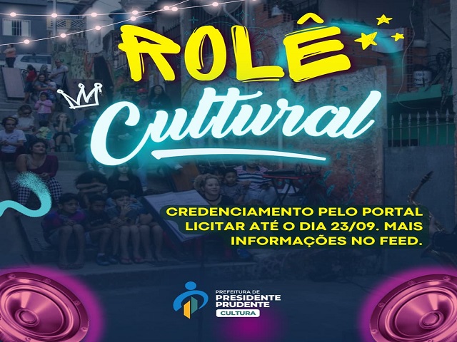 Rolê Cultural credencia artistas para atividades culturais em Prudente