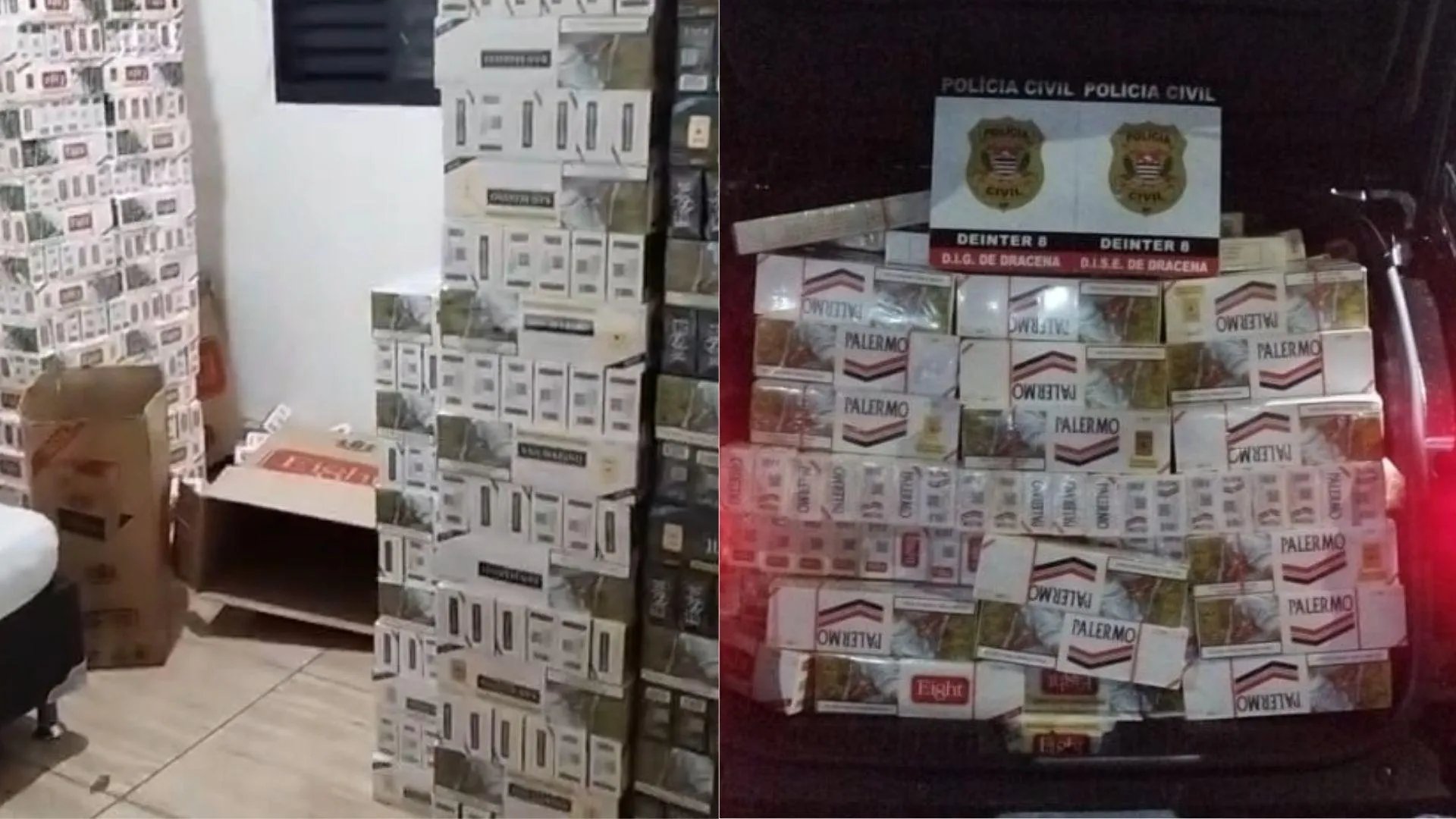 Mulher é presa em flagrante com 42 mil maços de cigarro contrabandeado em Dracena (SP)