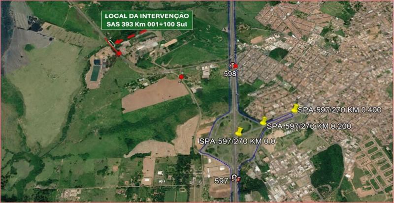 Obra emergencial contra erosão na vicinal SAS-393 em Santo Anastácio segue até sexta