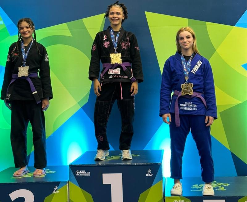 Maria Clara Araújo leva prata no Sul-Americano IBJJF e destaca Beraldo BJJ de Presidente Prudente