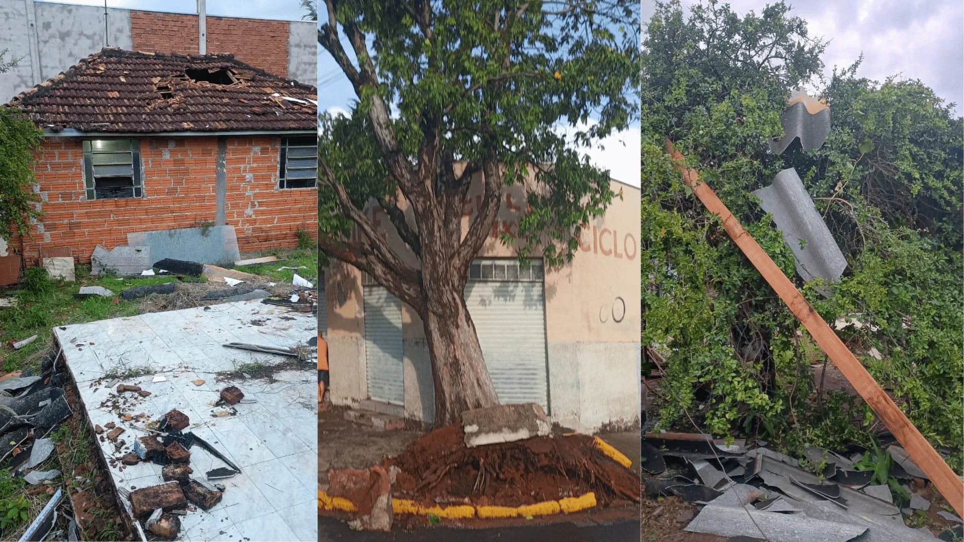 Temporal com granizo em Martinópolis danifica 15 imóveis e deixa oito pessoas desalojadas