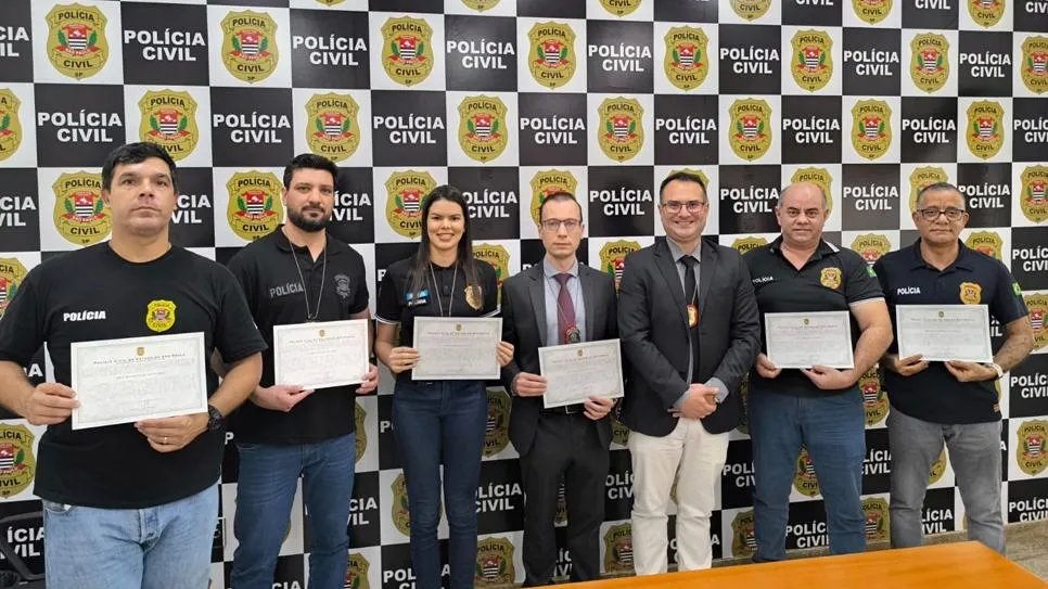 Sete policiais civis são elogiados por investigação de roubo em Tupi Paulista
