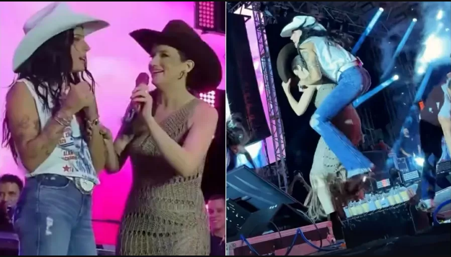 Ana Castela derruba prefeita durante show em Presidente Venceslau