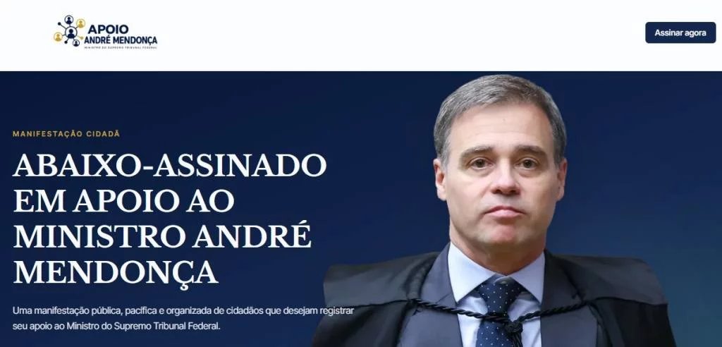 Abaixo-assinado em apoio a André Mendonça passa de 510 mil adesões