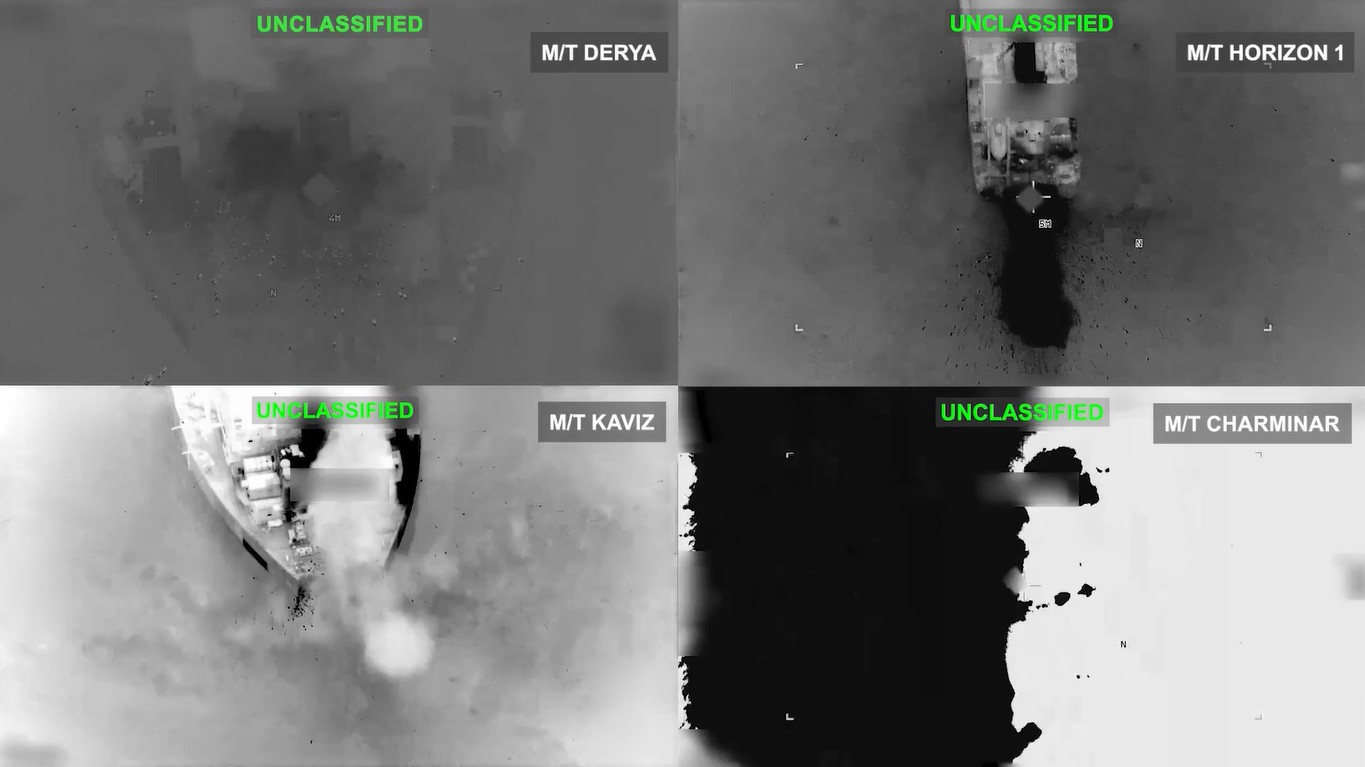 EUA destroem cinco petroleiros iranianos no Golfo de Omã após ataques do Irã