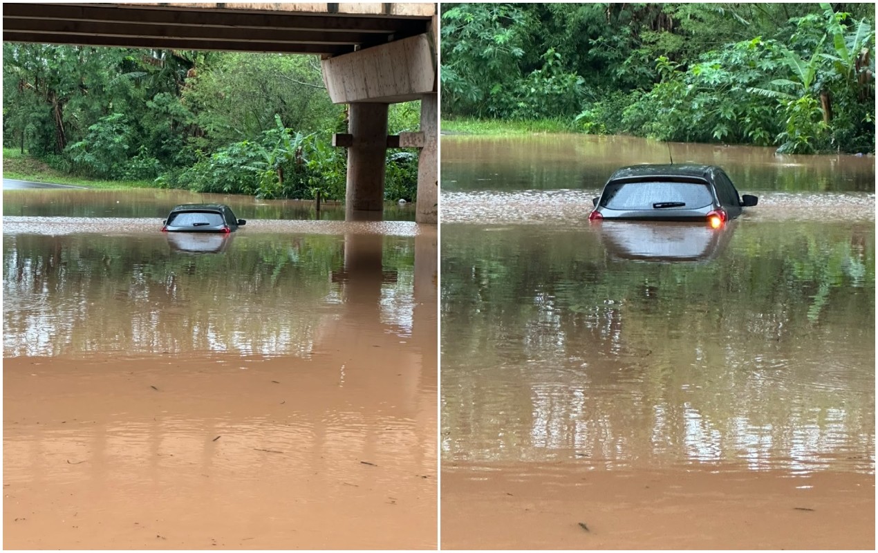 Chuva causa alagamento, erosão e queda de parte de ponte no interior de SP