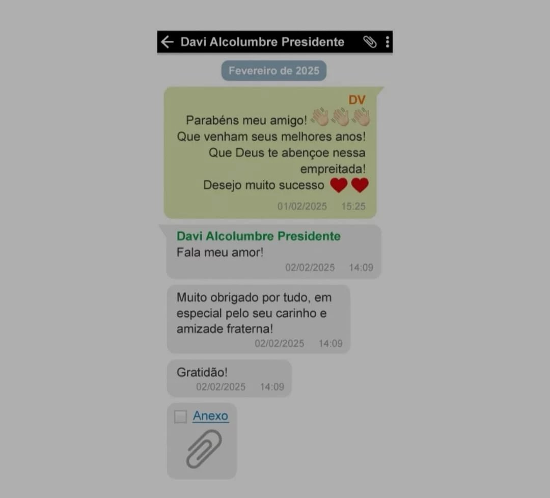 PF apreende mensagens que revelam proximidade entre Alcolumbre e banqueiro Vorcaro