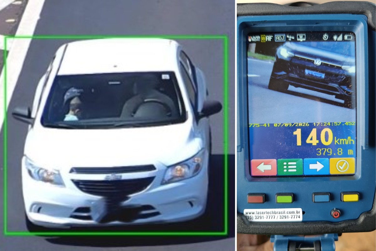 Polícia flagra carro a 140 km/h e crianças sem cinto na Raposo Tavares em Presidente Prudente
