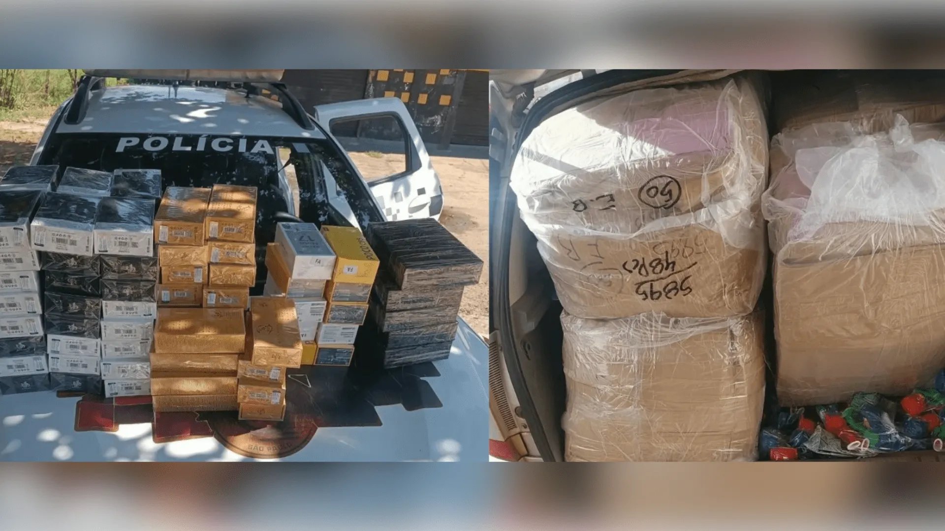 PM apreende carga de produtos paraguaios em Presidente Epitácio