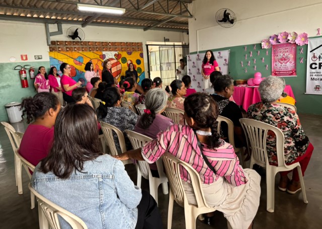 Outubro Rosa: CRAS Morada do Sol promove café da manhã e palestra sobre autocuidado
