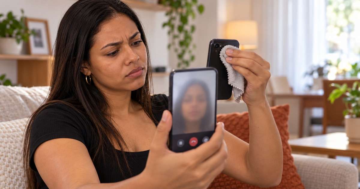 Cliente nota câmera embaçada após troca de tela e assistência limpa poeira sem cobrar