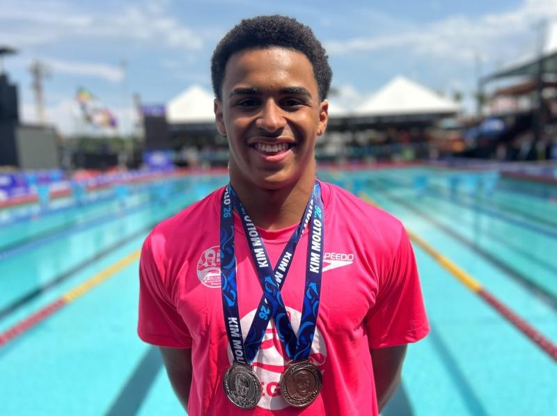 Nadador de Prudente conquista prata e bronze no Troféu Kim Mollo em Mococa