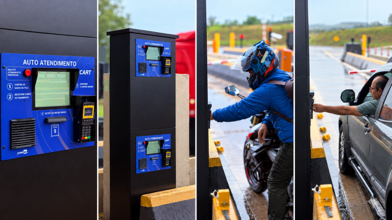 Cart anuncia totens de autoatendimento em pedágios da Rodovia Raposo Tavares