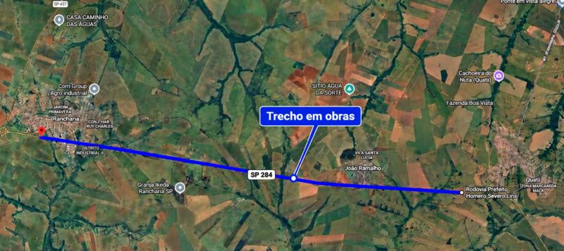 Eixo SP inicia reparo profundo na SP-284 entre Rancharia e João Ramalho