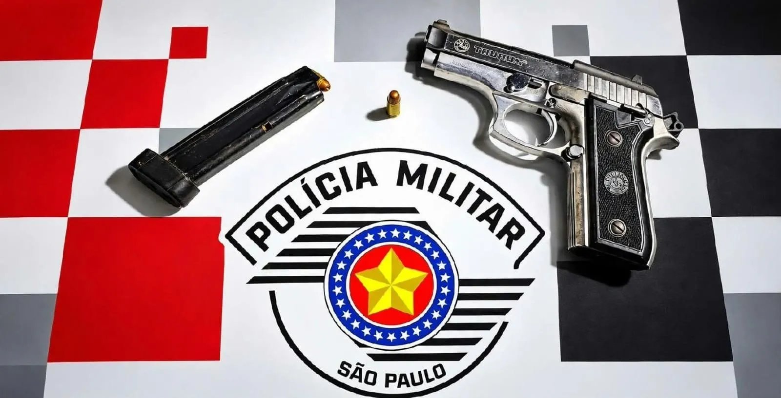 PM apreende pistola e 19 munições calibre .380 em Dracena após ameaça a casal