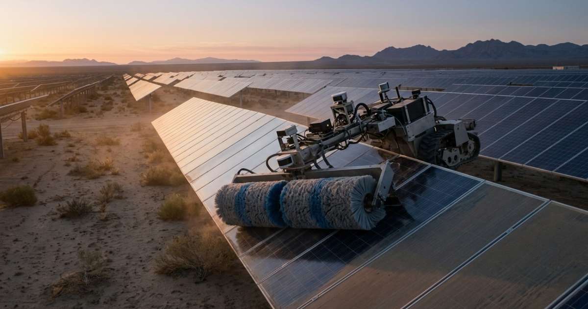 Robôs da Ecoppia limpam painéis solares no deserto sem usar água