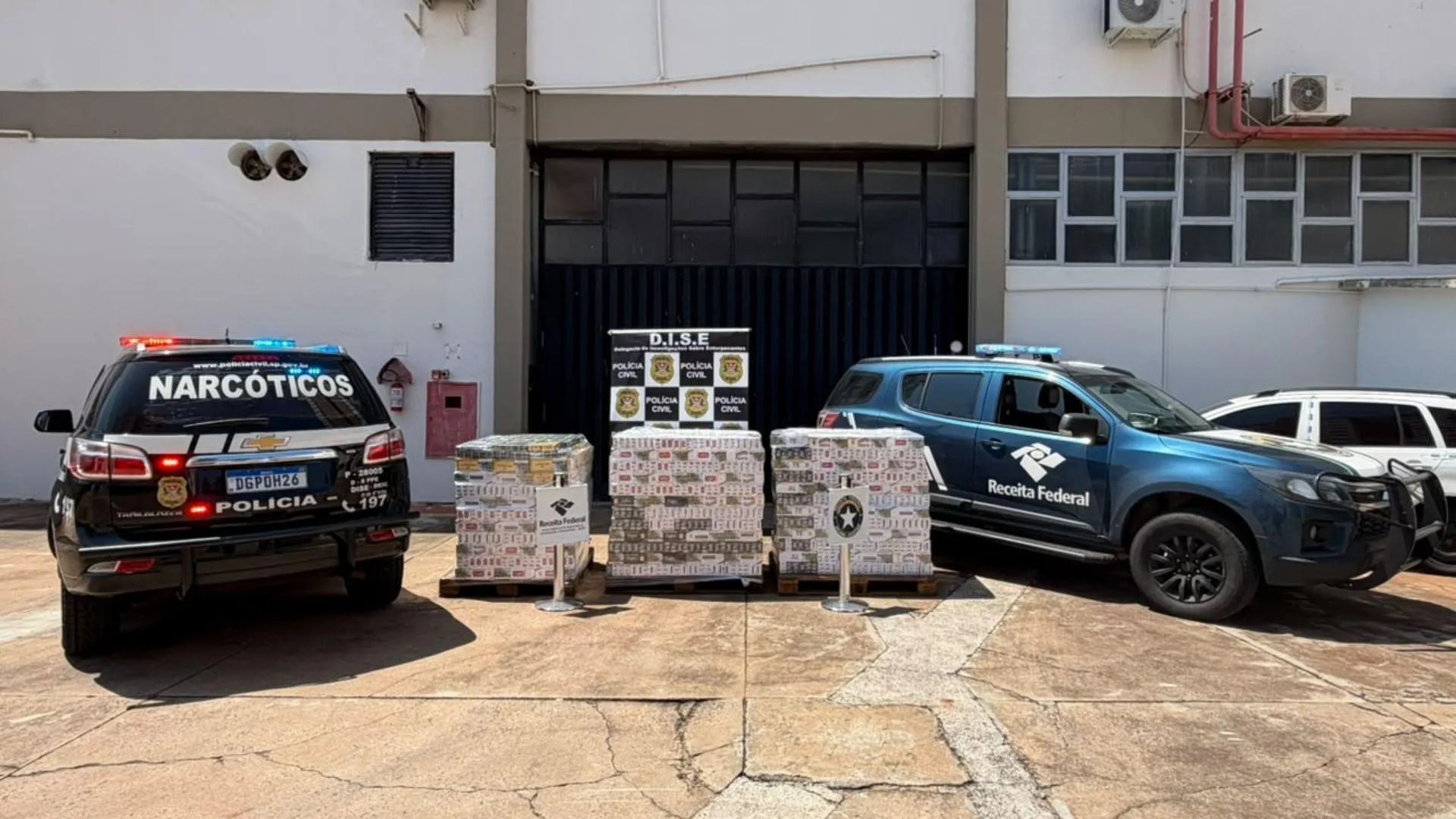 Polícia Civil apreende 450 mil cigarros em imóvel alugado em Presidente Prudente