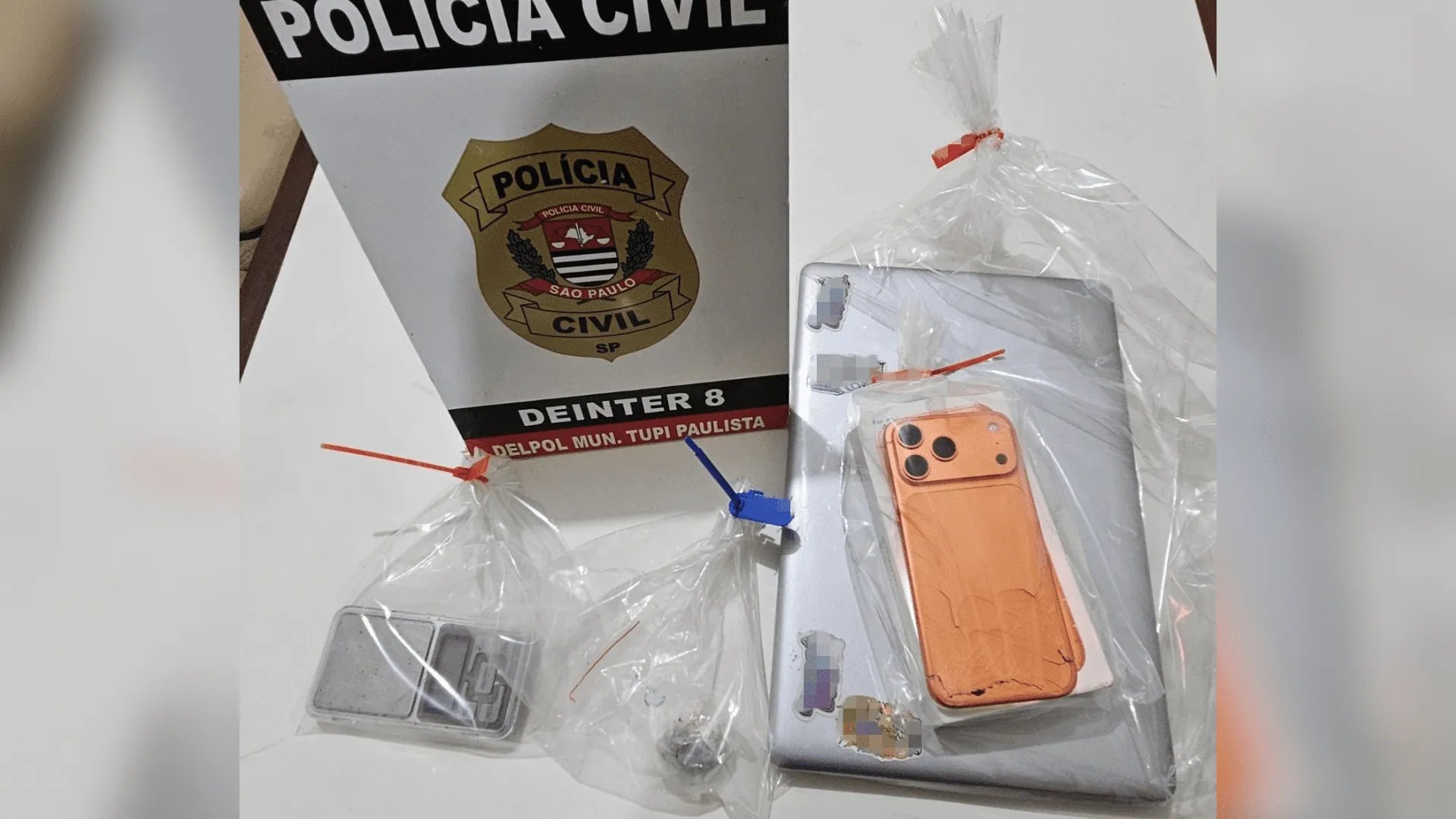Polícia Civil cumpre buscas por tráfico em Tupi Paulista e apreende haxixe e notebook