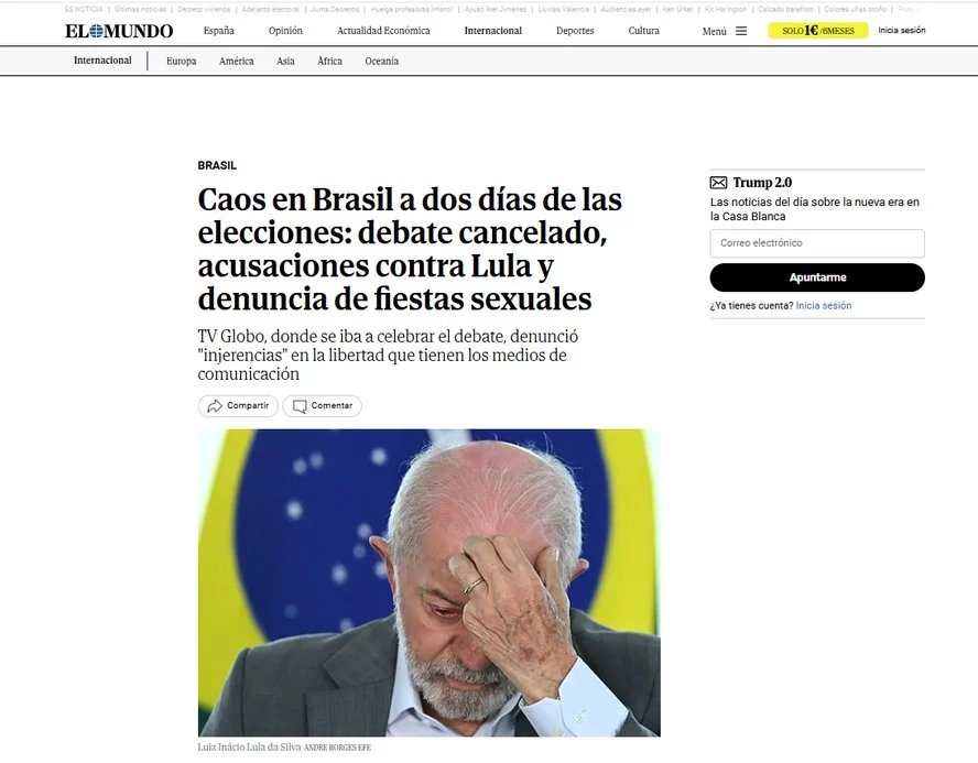 Cancelamento do debate da Globo tem ampla repercussão na imprensa internacional