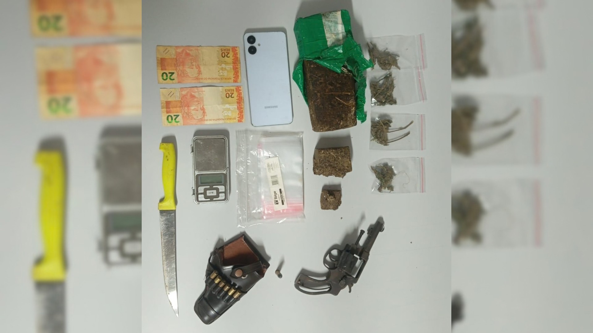 Dois jovens de 20 anos são presos com pés de maconha e arma em Presidente Prudente