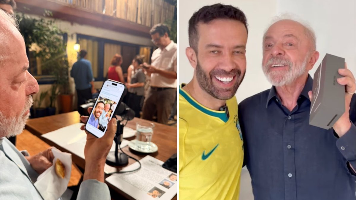 Janones publica fotos de Lula com iPhone, apesar de presente Samsung