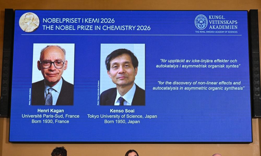 Nobel de Química de 2026 premia Kagan e Soai por métodos que controlam a formação de moléculas