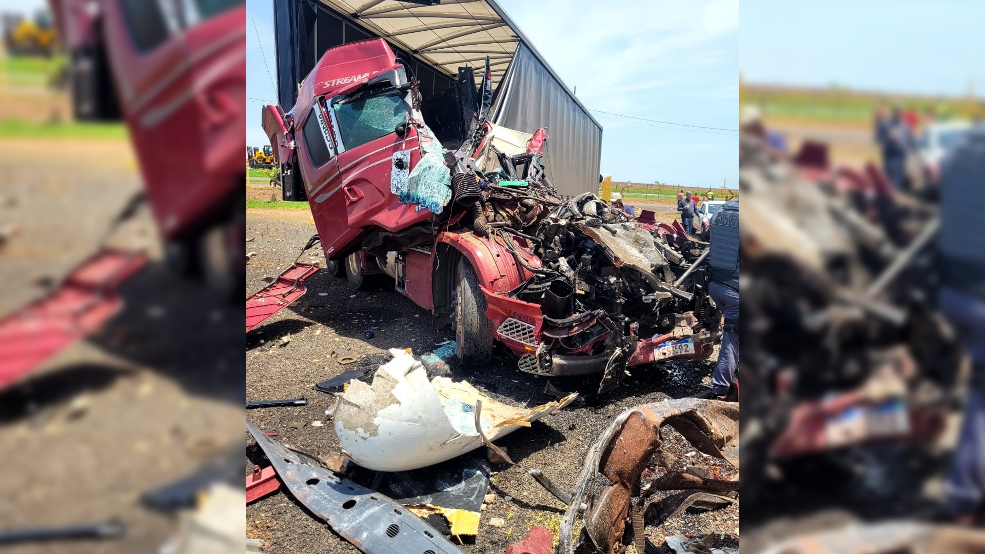 Caminhão sai da pista e atinge aeronave exposta em posto na Raposo Tavares, em Regente Feijó