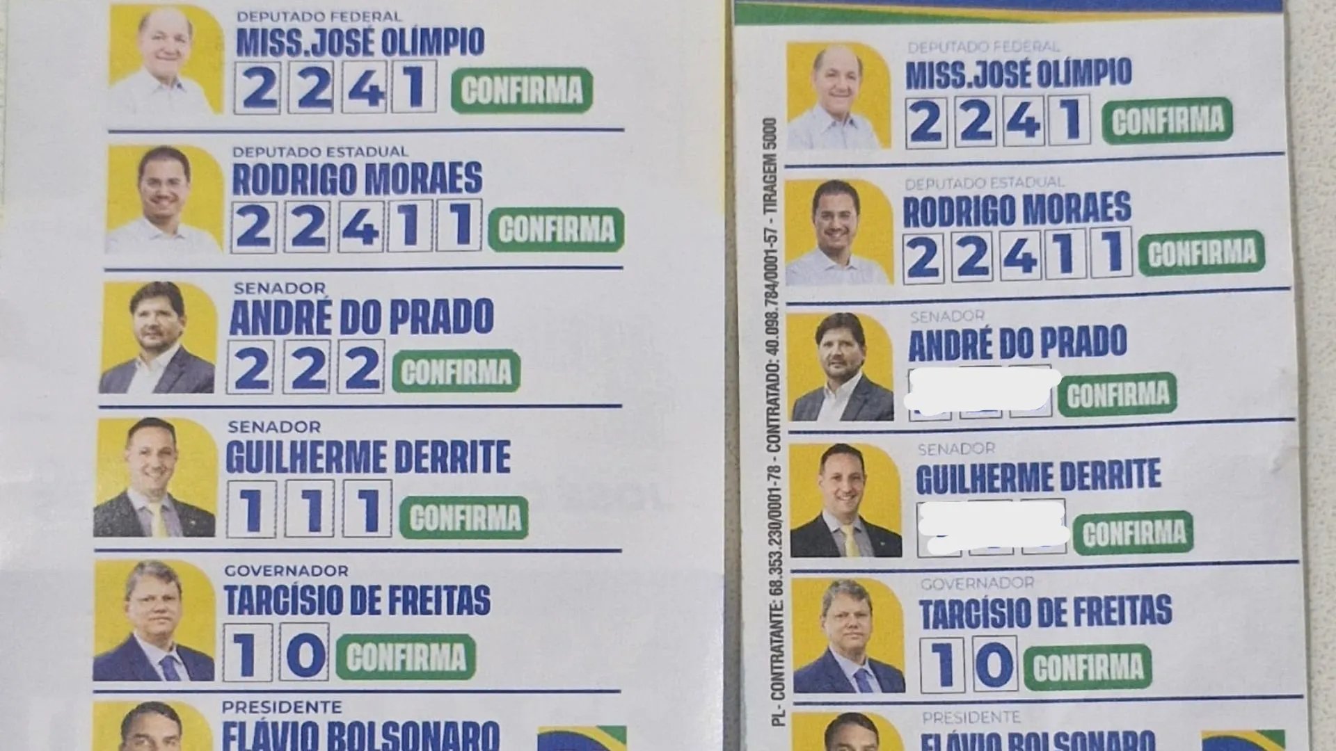 Santinhos falsos em SP alteram números de candidatos ao Senado e podem anular votos